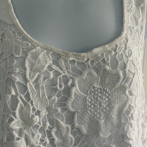 Cupio White Lace Tank Top with Lining XL, NWOT - Picture 2 of 3